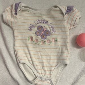Prince Purple and White Bodysuit with Floral Embroidery